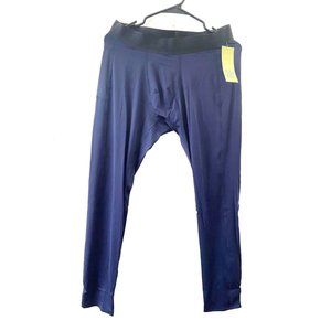 NWT All In Motion Men's Side Phone Pockets Fitted Tights, Navy, XL